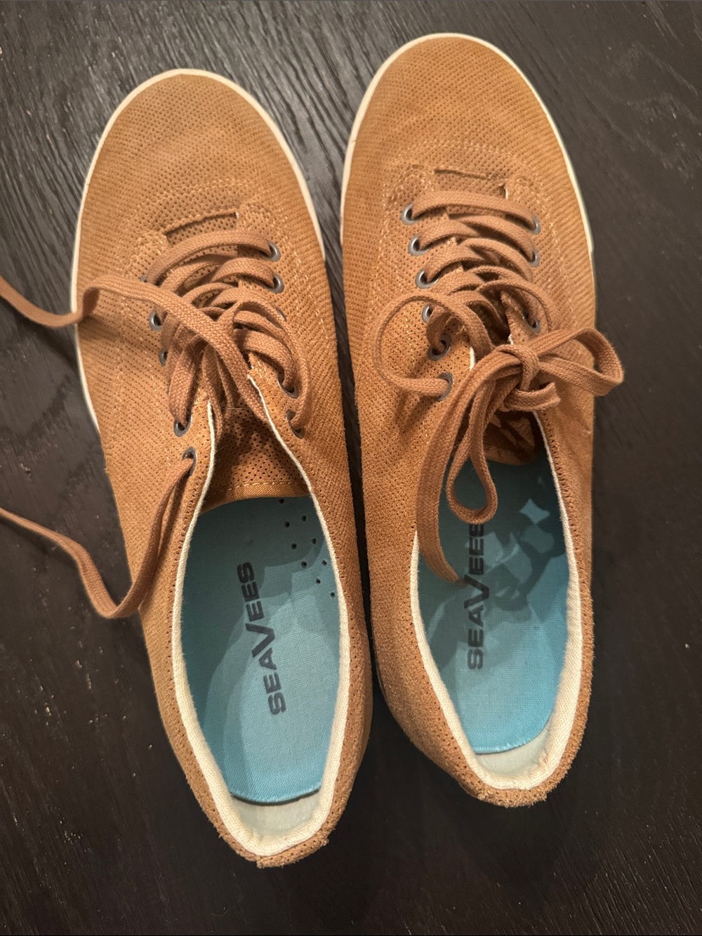 SeaVees Men’s Tan Canvas Lace-Up Sneakers